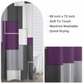 thumbnail image 4 of Geometric Shower Curtain Geometric Waterproof Shower Curtain Set Minimalism Shower Curtain Liner with 12 Hooks Machine Washable Modern Decorative Polyester Cloth Shower Curtains for Bathroom, 4 of 5