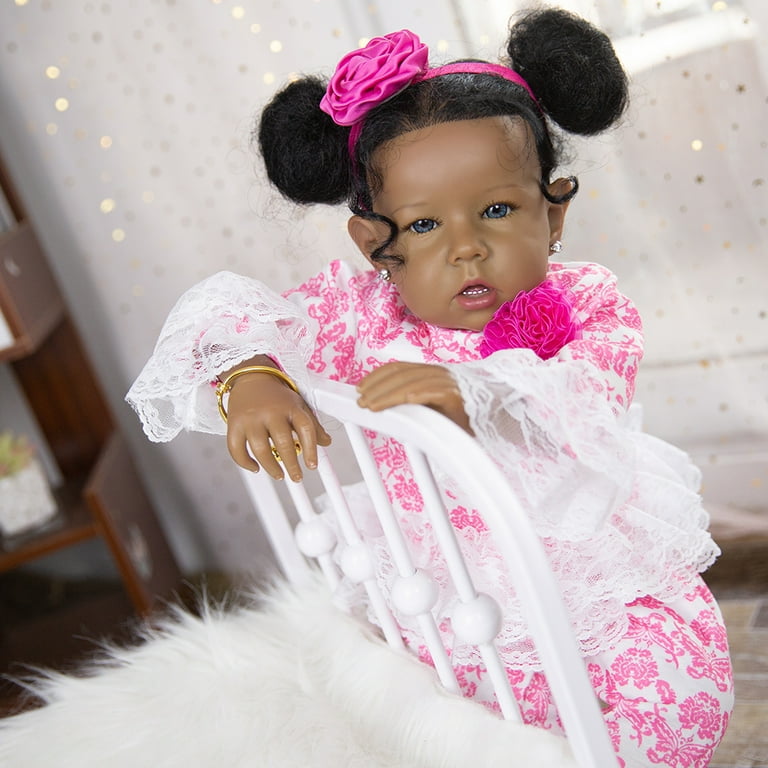 Full Silicone Reborn Baby Dolls with Lifelike African American