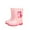 Pink, variant on Kids Dinosaur Print Rain Boots Waterproof Non-Slip Rubber Shoes for Boys Girls Outdoor Play Home Garden Fun Footwear