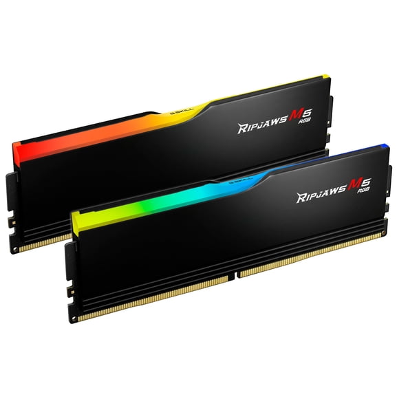 Memoria UDIMM para ordenador de escritorio G.SKILL Ripjaws M5 RGB Series (Intel XMP 3.0), 48 GB (2 x 24 GB), 5200 MT/s CL40-40-83, 1,10 V, UDIMM, negro mate (F5-5200J4040A24GX2-RM5RK)