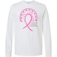 thumbnail image 3 of Inktastic Breast Cancer Awareness Rainbow Ribbon with Hearts Long Sleeve T-Shirt, 3 of 5