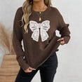 thumbnail image 2 of TINZ Sweater Dress Long Sleeve Oversized Tunic With Exquisite Embroidery And Panel Design Warm Winter Knit Vest Dress Long Pullover Sweater Belted Long Dress, 2 of 6