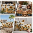 thumbnail image 5 of Orange Pumpkin Fall Outdoor Waterproof Pillow Covers, Thanksgiving Sunflower Autumn Beige Decorative Square Throw Pillowcase Sofa Cushion Sham for Patio/Couch/Chair, 24"x24" 2 Pack, 5 of 8