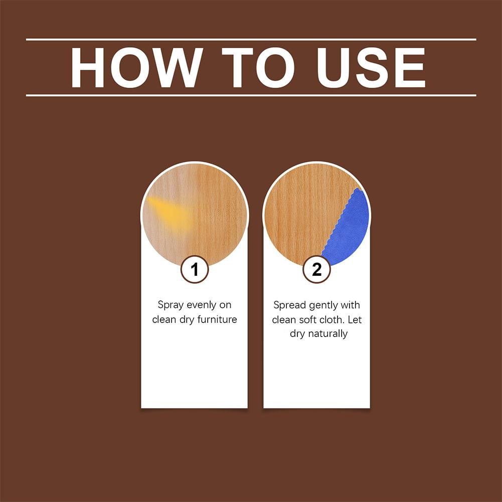 Beeswax Wood Polish Spray for Furniture and Floors, Natural Wood Seasoning Beeswax Cleaner for Tables and Cabinets, 4 fl oz
