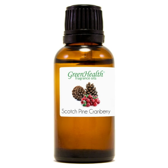 Scotch Pine Cranberry Fragrance Oil - 1 fl oz - Amber Glass Bottle w/ Cap - GreenHealth