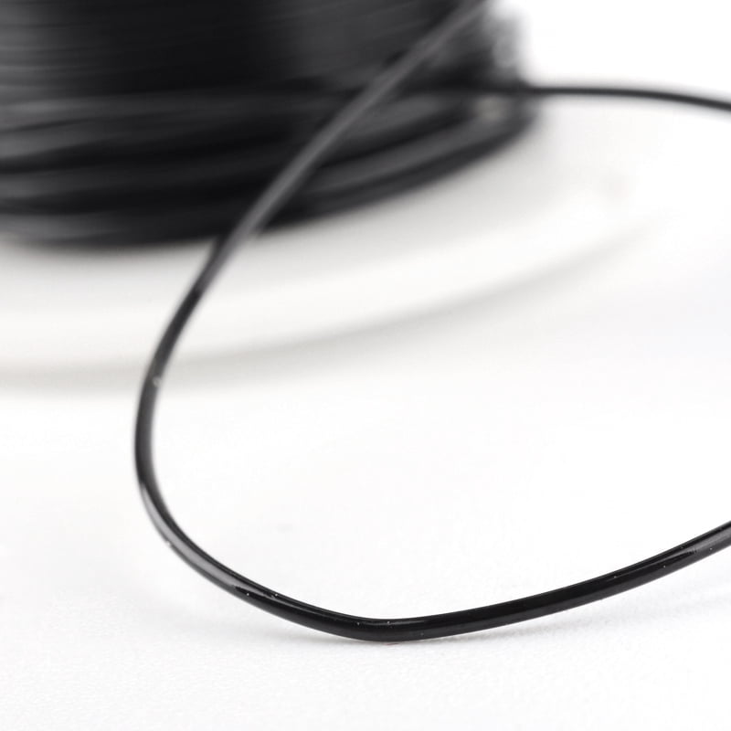 5 roll Round Copper Jewelry Wire Black 26 Gauge 0.4mm 98.42 Feet(30m)/roll