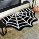 thumbnail image 1 of Spider Web Indoor Halloween Rug 24x36 in, Plush Gothic Cute Fun Halloween Bathroom Rugs Non Slip Kitchen Rug Machine Washable, 1 of 4