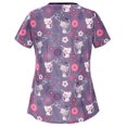 thumbnail image 2 of Camiseta de manga corta con estampado de dibujos animados SCZ morado 2XL, 2 of 3