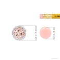 thumbnail image 3 of Angara Collier en Morganite Naturel - Pendentif Solitaire Rond en Morganite avec Lunette en Platine pour Femmes, 3 of 8