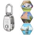thumbnail image 4 of 3pcs Lifting Single Pulley Stainless Steel Heavy Duty Single Wheel Lifting Rope Pulley Block, 4 of 8