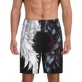 thumbnail image 1 of Balery Butterfly Angel Wings Art Pantalones cortos de pijama de punto de algodón para hombre con cinturilla y bolsillos-X-Large, 1 of 6