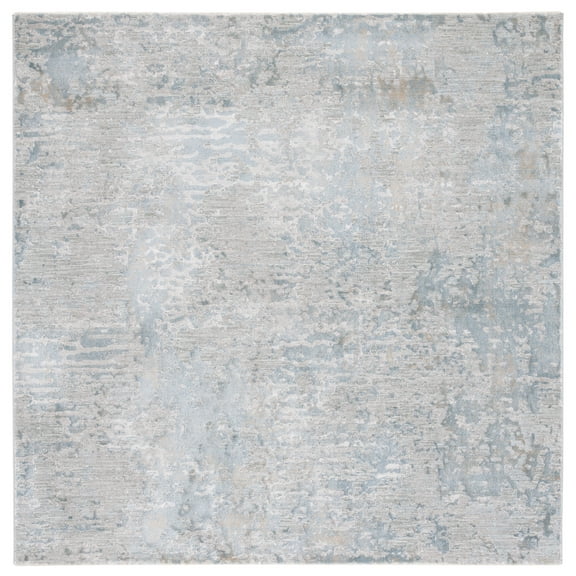 SAFAVIEH Valencia Charmaine Abstract Area Rug, Light Grey/Blue, 6'4" x 6'4" Square