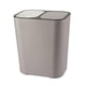 thumbnail image 1 of Contenedor de basura de alta capacidad para residuos húmedos y secos, doble, para reciclaje de basura clasificada. Gris, 1 of 3