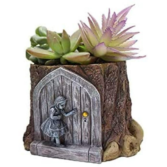 FYBTOFYBTO Creative Tree Flower Pots Retro Planters, Garden Figurines Indoor Planter Plant Pot, Sculpture Plant Pots with Drainage Holes, for Cacti Succulents, Crafts DecorationFY-001