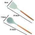 thumbnail image 2 of Utensilios de cocina determinados del silicón del utensilio de la cocina, herramientas determinadas de los utensilios de cocina 2pcs de madera, 2 of 5