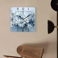 thumbnail image 4 of 14 Inch Wall Clock Battery Operated Square Clock Decorative for Office, Kitchen, Outdoor, Living Room，Blue Flowers in A Bouquet Floral Image, 4 of 4