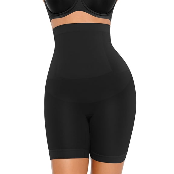 FeelinGirl Women's Seamless Comfort Mid-Waist Tummy Control Shaping Shorts, Sizes XS-4XL