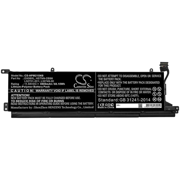 5900mAh HSTNN-DB98 L32749-00 L32701-2C1 DX06XL Battery for HP Omen X2S 15-DG0020TX Omen X2S 15-DG0000NC Omen X2S 15-DG0017TX Ome