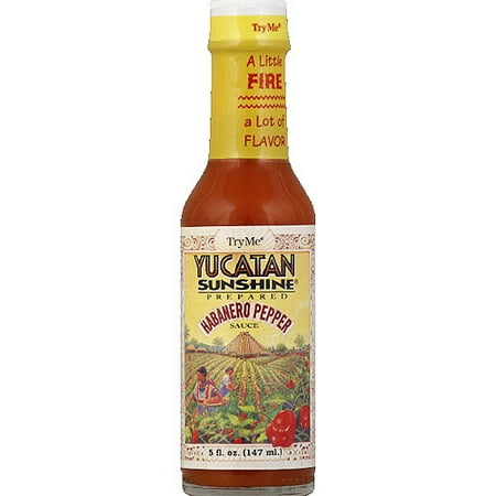 Try Me Yucatan Sunshine Prepared Habanero Pepper Sauce, 5 fl oz, (Pack of 6)