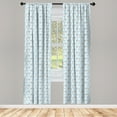 thumbnail image 2 of Ambesonne Swan 4-Panel Curtains, Bird on Water, 56"x84", Pale Blue Mustard Grey, 2 of 4