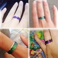 thumbnail image 6 of Soumake 3Pcs Mood Ring Smooth Handmade Alloy Temperature Changing Color Ring for Club, 6 of 7