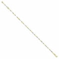 thumbnail image 2 of 10k Two Tone Gold Polished Fancy Link Anklet, 2 of 3