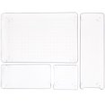 thumbnail image 4 of EeaseMX Organizador de cajones de escritorio de 4 piezas, de plástico transparente, para baño y oficina., 4 of 7