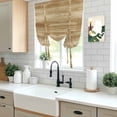 thumbnail image 5 of Light Brown Wood Grain Tie Up Curtains for Windows, Adjustable Balloon Window Shades, Western Farmhouse Barn Door Kitchen Window Treatments Adjustable Roll Up Curtain for Basement/Nursery 52"x45", 5 of 8