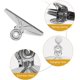 thumbnail image 5 of KAIYANG Clips extra grandes de acero inoxidable, paquete de 2 abrazaderas de metal plateadas para papel de encuadernación, 20 cm, 5 of 5