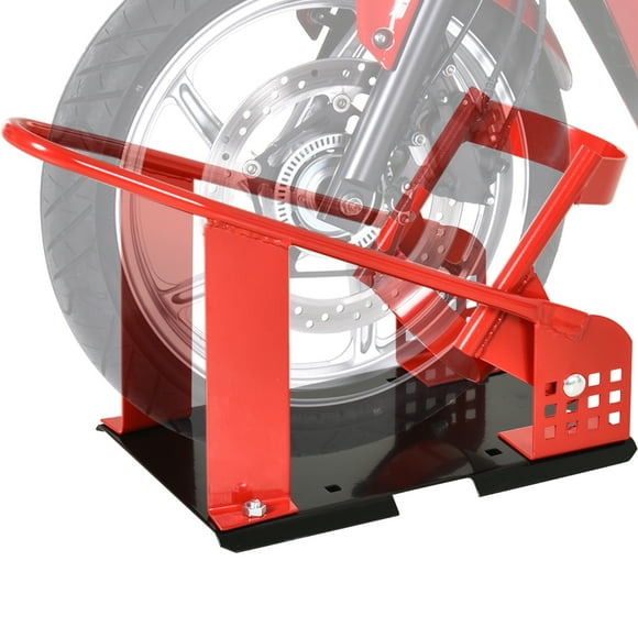 HOMCOM Motorcycle Wheel Chock, 990 lbs Capacity with 12 Adjustable Holes