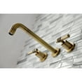 thumbnail image 4 of Kingston Brass KS8023ML Milano Two-Handle 3-Hole Wall Mount Roman Tub Faucet in Antique Brass, 4 of 7