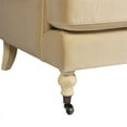 thumbnail image 6 of Jennifer Taylor Home Alana 38" Lawson Large Living Room Accent Arm Chair with Metal Casters, Fawn Brown, 6 of 9