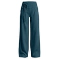 thumbnail image 6 of UJNDER Girls Stylish High Waisted Casual with Elastic Waist and Drawstring for Comfort Girls Pants,Navy,8-9 Years, 6 of 6