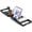 Black, variant on Utoplike Bathtub Caddy Tray, Bamboo Tub Tray with Sliding Towel Holder, Bath Table with Book Holder, Phone Stand and Adjustable Book Reading Rack, Tablet Slots