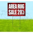 thumbnail image 1 of Area Rug Sale 20% Off (18" x 24") Yard Sign, Includes Metal Step Stake, 1 of 6