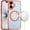 Cosmic Orange, variant on For iPhone 17 Magnetic Circle Ring Transparent Premium Acrylic with Metal Buttons & Camera Raised Lip - Cosmic Orange