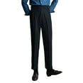 thumbnail image 2 of Men's Dress Pants, Classic Naples Italian Style Business Trousers with Tailored Fit for Formal Occasions, Office, Wedding and Professional Wear,Black,30, 2 of 7