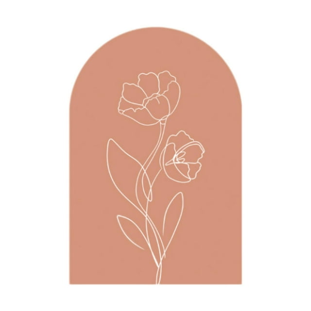 Calcomanía de pared con arco para decoración, despegar y pegar, para dormitorio, puerta del hogar, cabecero, sala de estar Rosa