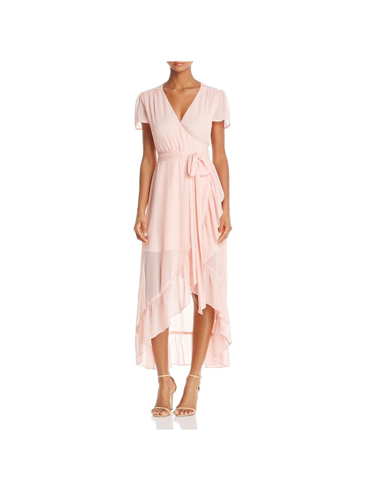 wrap dress flutter sleeve