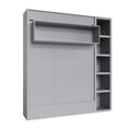 thumbnail image 4 of Easy-Lift Queen Murphy Wall Bed in Grey with Bookshelf, 4 of 10