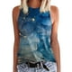thumbnail image 1 of Prolriy Tops de verano para mujer 2024 Camisetas sin mangas para mujer Camisetas de verano Sin mangas Casual Suelto Estampado Túnica Blusas Camiseta sin mangas para mujer Tops de mujer Azul L, 1 of 4
