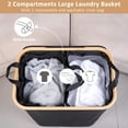 thumbnail image 3 of Cesta de lavandería ieGrow de 150 litros con tapa y 2 bolsas interiores, color negro, 3 of 7