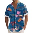 thumbnail image 1 of Hawaiian Shirt For Men, Men's Vintage Button Down Bowling Shirts Short Sleeve Summer Beach Shirt2XL, 1 of 5