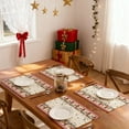thumbnail image 6 of Uutvery Christmas Themed Placemats Heat Insulated Table Mats for Farmhouse Winter Christmas Xmas Holiday Home Kitchen Table Decorations，19.68x12.99 Inches, 6 of 6