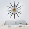 thumbnail image 2 of 23" Vintage Wall Clock Retro Metal Silent Clock Nordic Style Home Decor Art Sunburst Clock Mid Century Wall Vintage Clock, 2 of 7