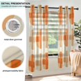 thumbnail image 3 of Yayeee Window Curtains Light Filtering 63"x42" Grommet Panel Pair Home Living Room Decor, Beige Geometric Pattern, 3 of 7