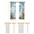 thumbnail image 6 of Jellyfish Coastal Blackout Curtains for Bedroom, Summer Nautical Starfish Coral Grey Wooden Thermal Insulated Kitchen Drapes with Grommets, Light Blocking Window Treatment, 2 Panels 42" x 54", 6 of 7