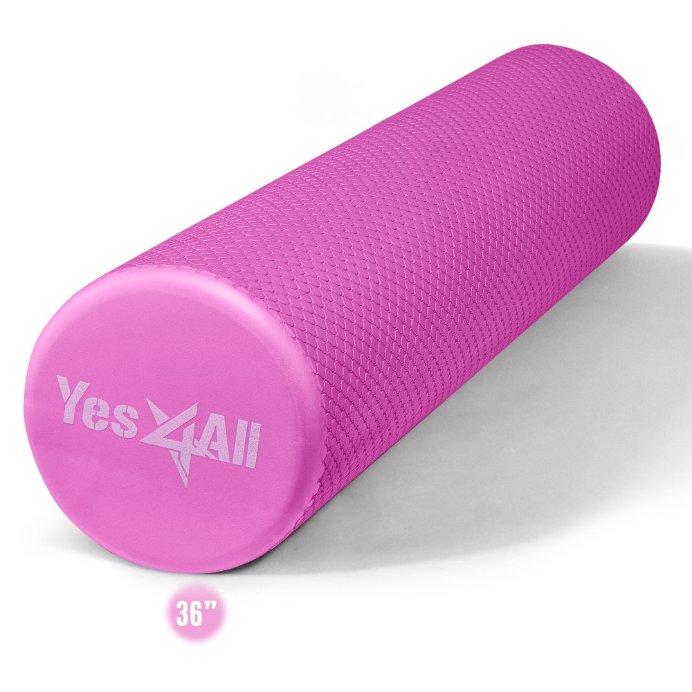 Yes4All Eva Foam Roller For Total Body Massage Therapy Violet 36 In