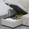 thumbnail image 6 of BeigeUShapedSectional:StorageConvertibleDesignComfortableSeatingforLivingRoom97characters, 6 of 20