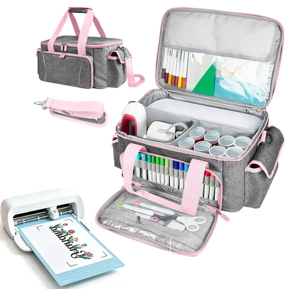 Godery Carrying Case for Cricut Joy & Easy Press Mini, Travel Organizer with Dividers